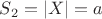 $S_2 = {| X | = a}$