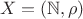 \[
X = (\mathbb{N},\rho )
\]