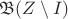 $\mathfrak B(Z \setminus I )$