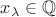 $x_\lambda\in\mathbb{Q}$