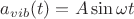 $a_{vib}(t) = A \sin \omega t$
