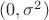$(0,\sigma^2)$