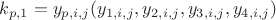 $k_{p,1} = y_{p,i,j}(y_{1,i,j}, y_{2,i,j}, y_{3,i,j}, y_{4,i,j})$