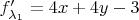 $f'_{\lambda_1} = 4x+4y-3$