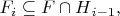 $F_{i}\subseteq F\cap H{}_{i-1},$