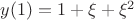 $y(1)=1+\xi+\xi^2$