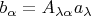 $b_\alpha=A_{\lambda\alpha}a_\lambda$