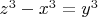 $z^3-x^3=y^3$