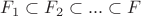 $F_1\subset F_2\subset ...\subset F$