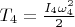 $T_4=\frac {I_4\omega_4^2}{2}$