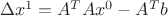 $ \ \ \Delta x^1 = A^T Ax^0 - A^T b$ $ \ \ \Delta x^1 = A^T Ax^0 - A^T b$