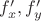 $f'_{x},f'_{y}$