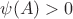 $\psi(A)>0$