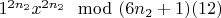 $1\equivz^{2n_2}x^{2n_2}\mod (6n_2 + 1)\engo(12)$