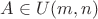 $A\in U(m,n)$