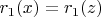 $r_1(x) = r_1(z)$