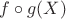 $\[f \circ g(X)\]$