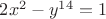 $2x^2-y^{14}=1$