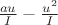 $\[\frac{au}{I}-\frac{{{u}^{2}}}{I}\]$