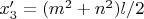 $x'_3=(m^2+n^2)l/2$