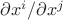 $\partial x^i/\partial x^j$