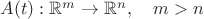 $A(t):\mathbb{R}^m\to \mathbb{R}^n,\quad m>n$