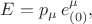 $$
E = p_{\mu} \, e^{\mu}_{(0)},
$$
