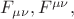 $F_{\mu\nu},F^{\mu\nu},$