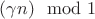 $(\gamma n)\mod1$