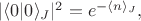$| \langle 0 | 0 \rangle_J |^2 = e^{-\langle n \rangle_J},$