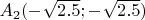 $A_2 (-\sqrt{2.5}; -\sqrt{2.5})$