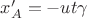 $ x'_A=-ut\gamma $