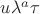 $u\lambda^a\tau$