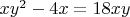 $xy^2-4x=18xy$