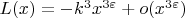 $L(x)=-k^3x^{3\varepsilon}+o(x^{3\varepsilon})$