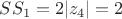 $SS_1=2|z_4|=2$