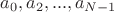 $a_0,a_2,...,a_{N-1}$