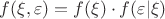 $$f(\xi, \varepsilon)=f(\xi)\cdot f(\varepsilon | \xi)$$