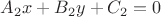 $A_2x + B_2y + C_2 = 0$