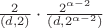 $\frac2{(d,2)}\cdot\frac{2^{\alpha-2}}{(d,2^{\alpha-2})}$