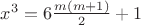 $ x^3 = 6\frac{m(m+1)}{2}+1 $
