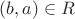 $(b,a) \in R$