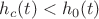 $h_c(t) < h_0(t)$