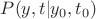 $P(y, t | y_0, t_0)$