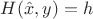 $H(\hat{x}, y) = h$