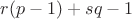 $r(p-1)+sq-1$