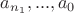 $a_{n_1},...,a_0$