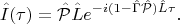 $$
\hat I(\tau) = \hat {\mathcal P} \hat L e^{-i (1- \hat \Gamma \hat {\mathcal P}) \hat L \tau}.
$$