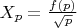 $X_p=\frac {f(p)}{\sqrt {p}}$