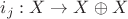 $i_j:X\to X\oplus X$